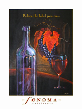 Sonoma Art Poster - Wine Country Art Posters & Art by Warren R. Percell Sr. - a California Artist