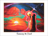 Summoning the Council Art Poster - Indian Art - Wine Country Art Posters & Art by Warren R. Percell Sr. - a California Artist
